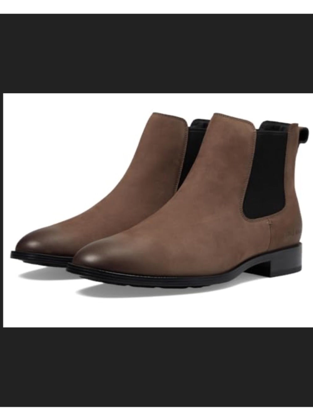 NEW Cole Haan Grand Hawthorne Brown Taupe Nubuck Suede Leather Chelsea Boots 9